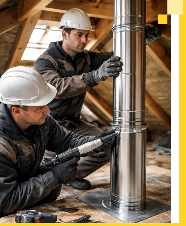 Монтаж дымоходов для каминов в Каспийске с гарантией качества