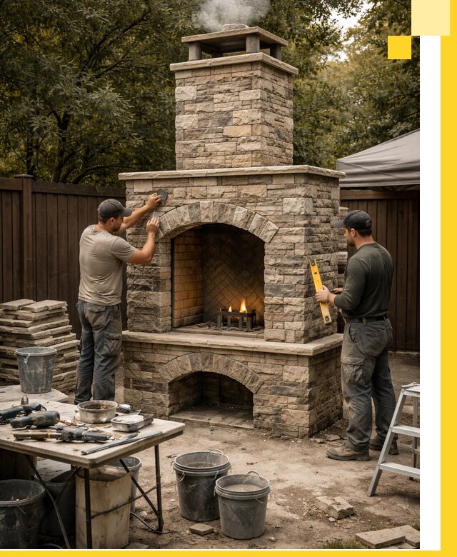 Проектирование и установка уличных каминов в Каспийске