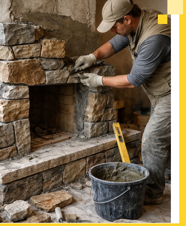 Изготовление и установка каменных каминов под ключ в Каспийске