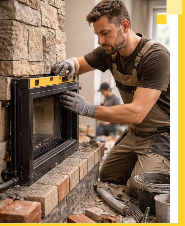 Дровяные камины под ключ в Каспийске: монтаж, обустройство