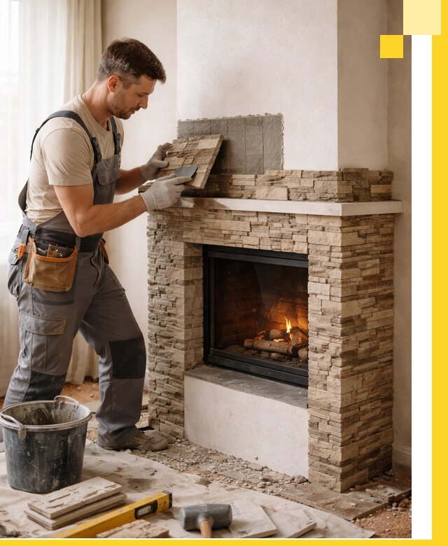 Изготовление и монтаж каминов для дома под ключ в Каспийске