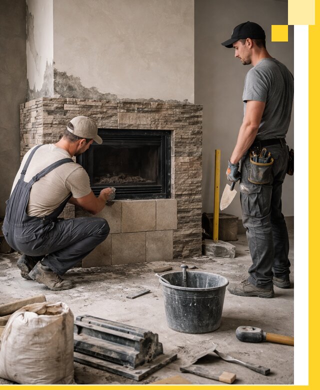 Камины под ключ в Каспийске: проект, изготовление и монтаж