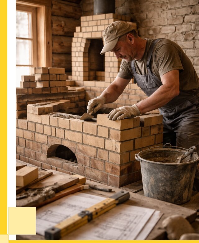 Кладка печей из кирпича в Каспийске цены от 30543 р. - ЭриданКсп