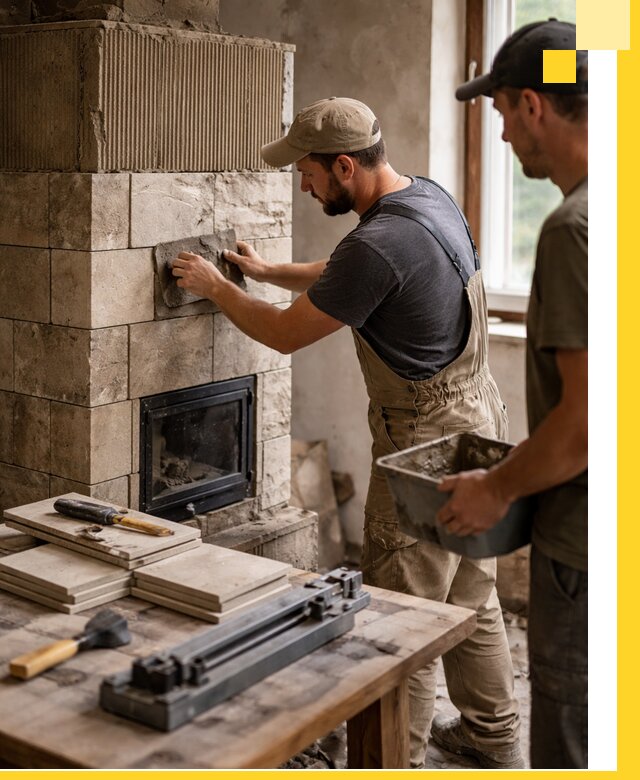 Профессиональная облицовка печей в Каспийске: керамика и камень