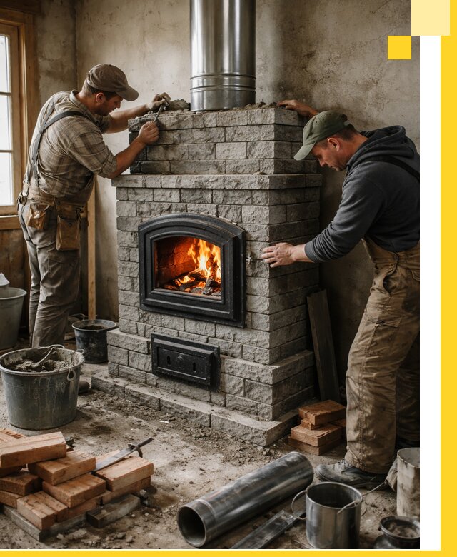 Производство, поставка и монтаж дровяных печей в Каспийске