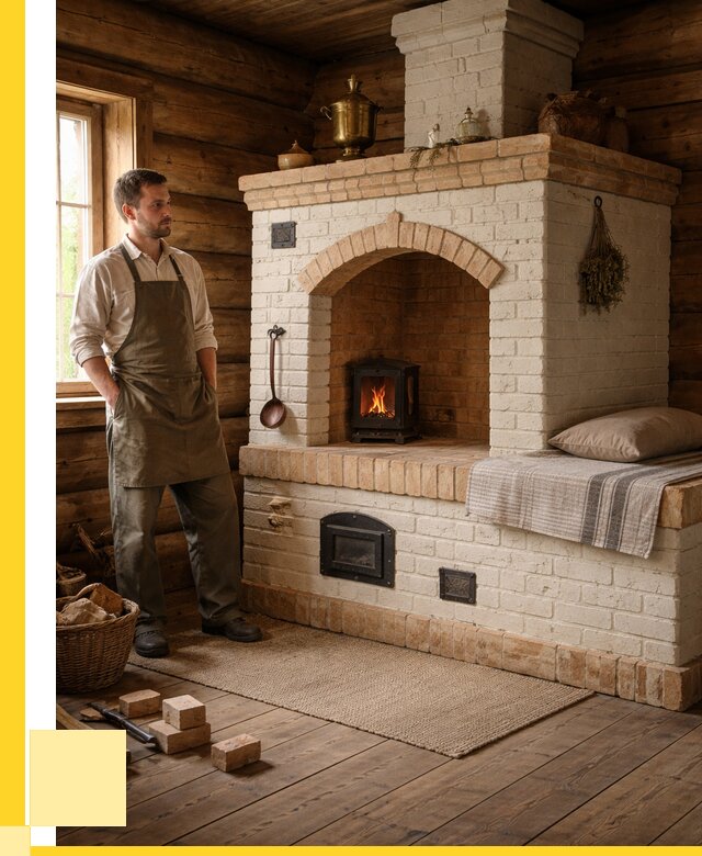 Русские печи с лежанкой под ключ в Каспийске от 152715 р. ЭриданКсп