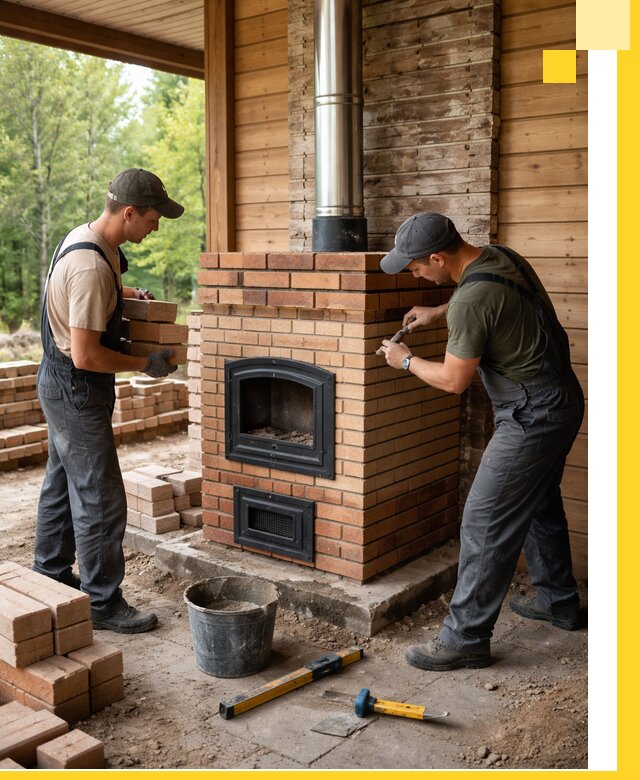 Производство и установка дачных печей под ключ в Каспийске