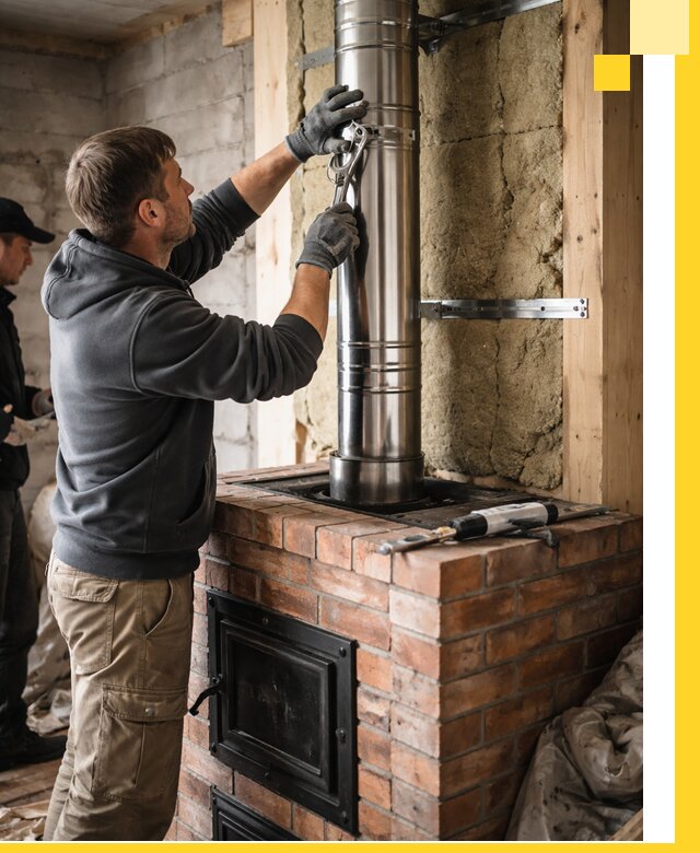 Изготовление и монтаж печей и дымоходов под ключ в Каспийске