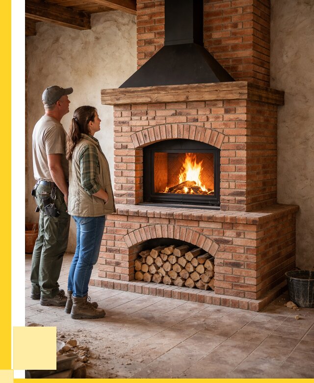 Печи камины из кирпича в Каспийске от 122172 р. | ЭриданКсп