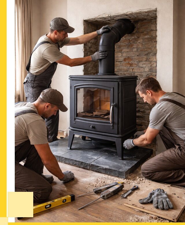 Монтаж печи камина в частном доме в Каспийске от 25453 р. | ЭриданКсп