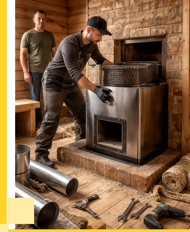 Монтаж банных печей под ключ в Каспийске от 18326 р., ЭриданКсп