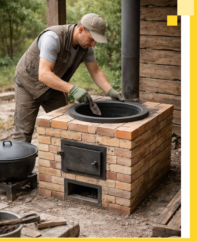 Изготовление и установка печей для казана в Каспийске под ключ