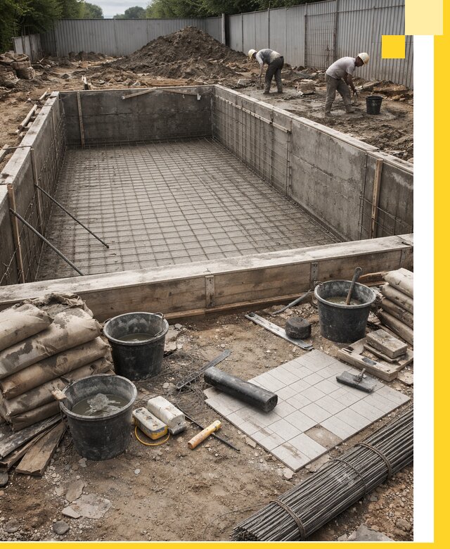 Строительство бассейнов под ключ в Каспийске, дизайн и монтаж