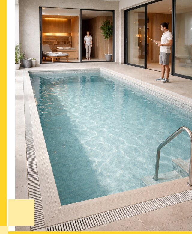 Отделка бассейна пленкой ПВХ в Каспийске от 3563 р. - ЭриданКсп