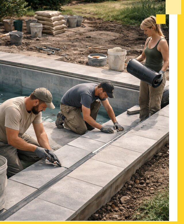 Строительство и монтаж уличных бассейнов под ключ в Каспийске