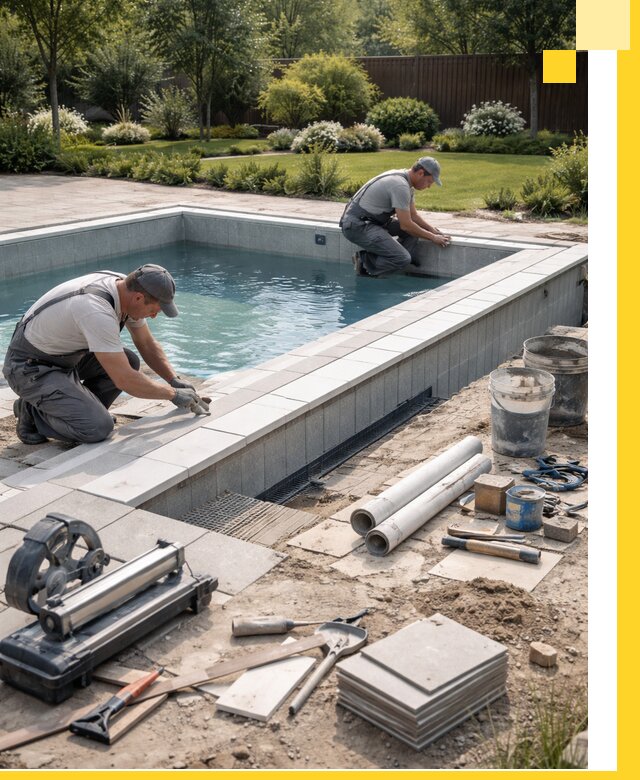 Строительство открытых бассейнов под ключ в Каспийске профессионально