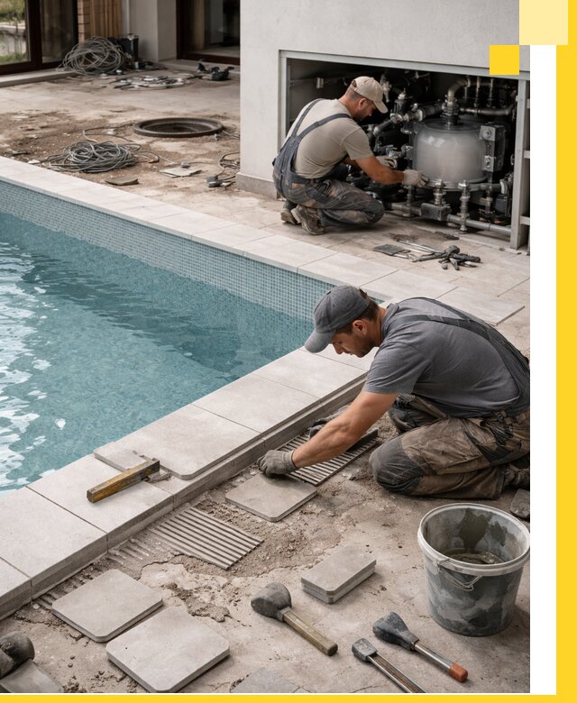 Строительство и монтаж бассейнов в коттедже в Каспийске