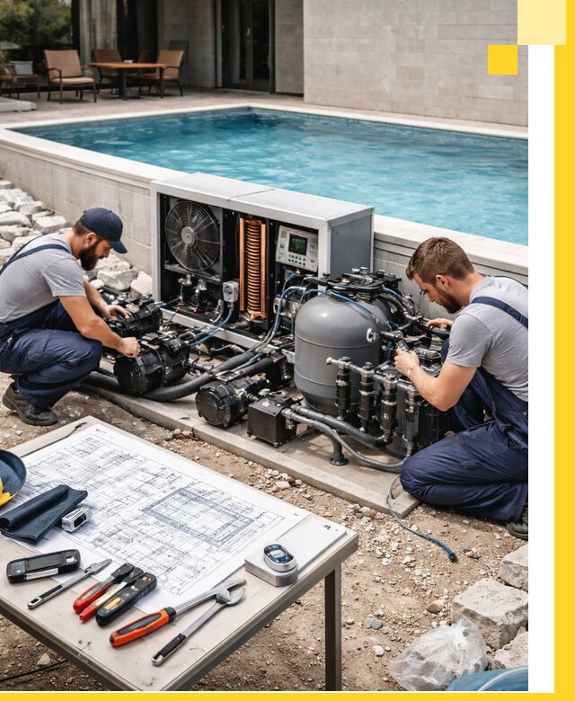 Проектирование и монтаж бассейнов с подогревом в Каспийске