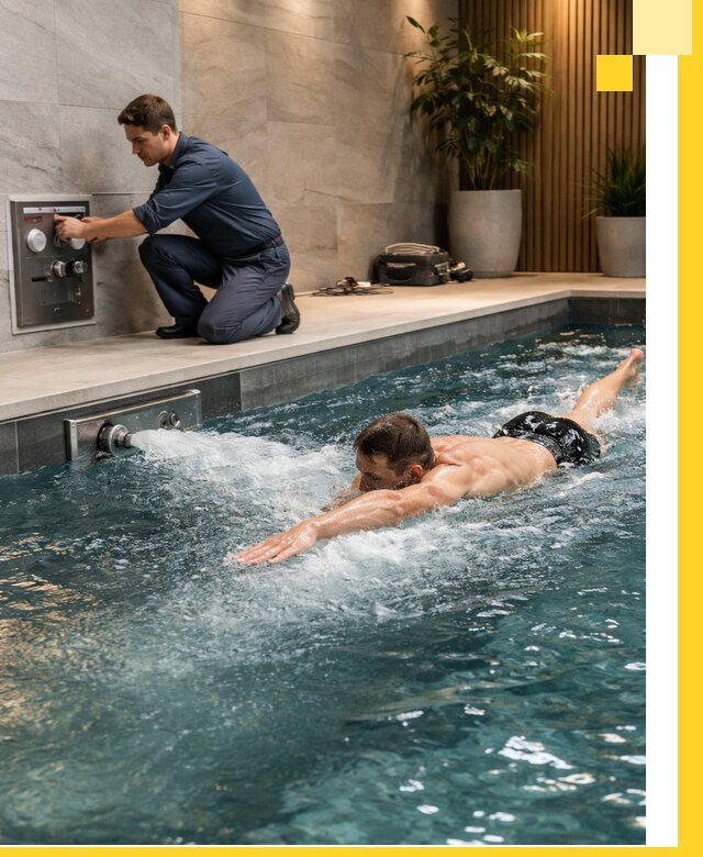 Проектирование и монтаж бассейнов с противотоком в Каспийске