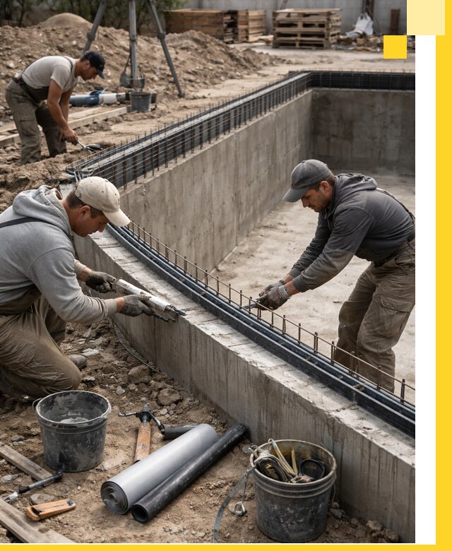 Качественный монтаж чаши бассейна в Каспийске под ключ с гарантией