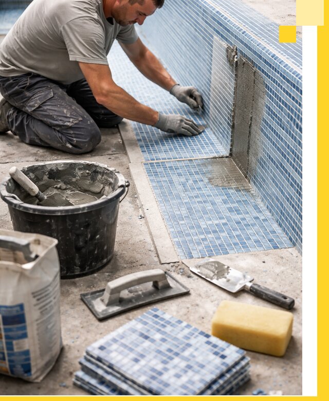 Укладка и ремонт мозаики для бассейнов под ключ в Каспийске