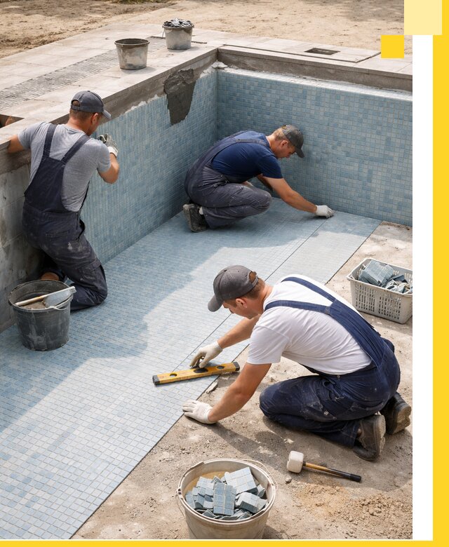 Укладка и установка плитки для бассейнов под ключ в Каспийске