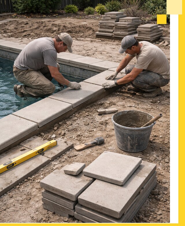 Установка и изготовление копингового камня для бассейнов в Каспийске