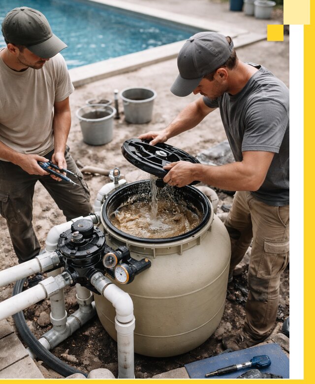 Установка и обслуживание песочных фильтров для бассейнов в Каспийске