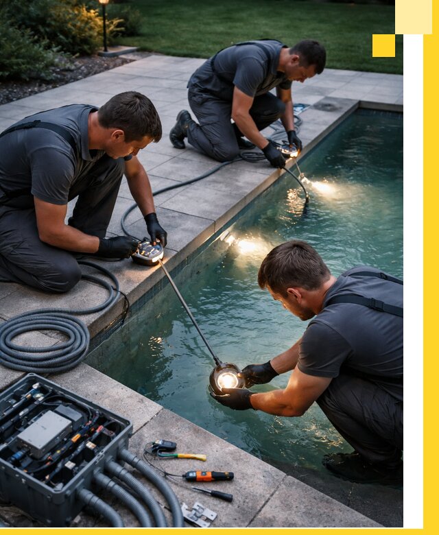 Профессиональное освещение бассейнов в Каспийске: дизайн и монтаж