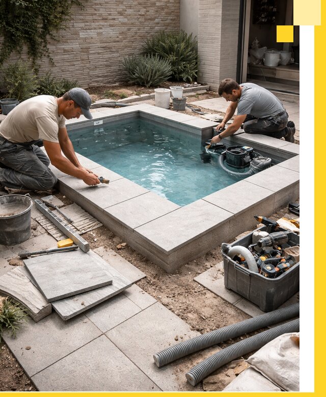 Мини бассейны под ключ в Каспийске, дизайн и установка