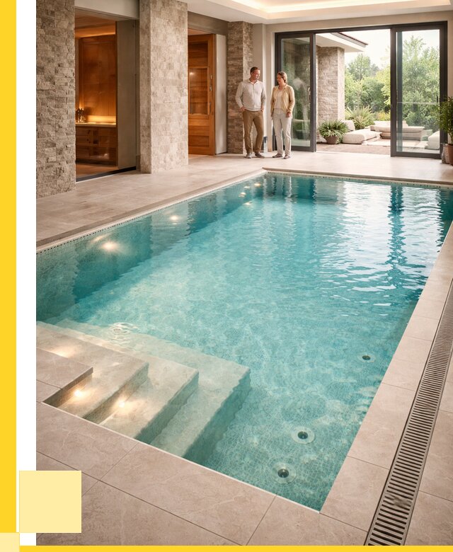 Бассейн во дворе в Каспийске: проект, отделка от 1221720 р. | ЭриданКсп