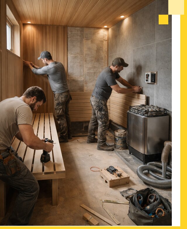 Сауны под ключ в Каспийске, проектирование, строительство, отделка