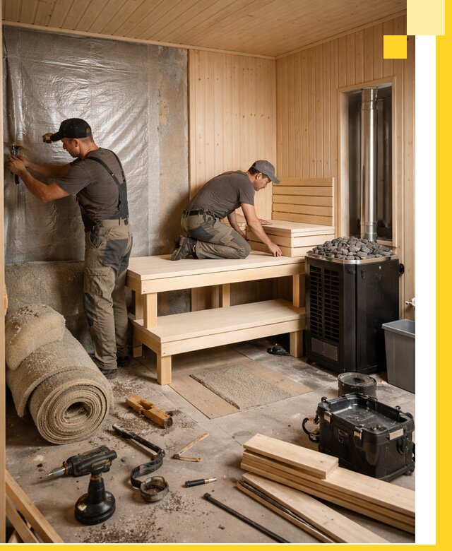 Проекты саун под ключ в Каспийске дизайн и строительство