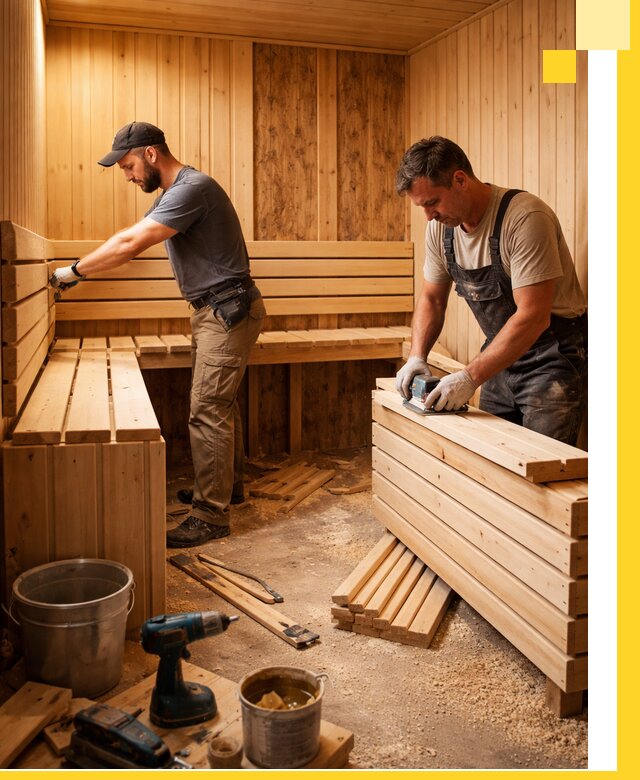 Профессиональный комплексный ремонт саун под ключ в Каспийске