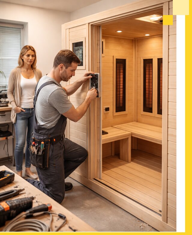 Инфракрасные сауны под ключ в Каспийске продажа и установка