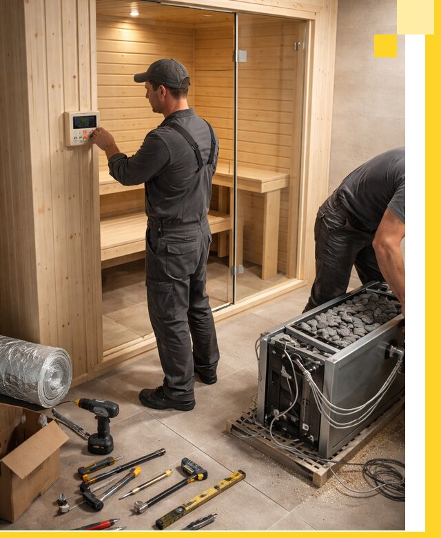 Поставка, установка и монтаж электрических саун в Каспийске