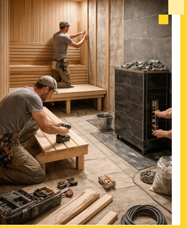 Дизайн и строительство интерьерных саун под ключ в Каспийске