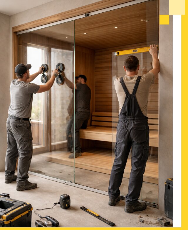 Производство и монтаж стеклянных саун под ключ в Каспийске