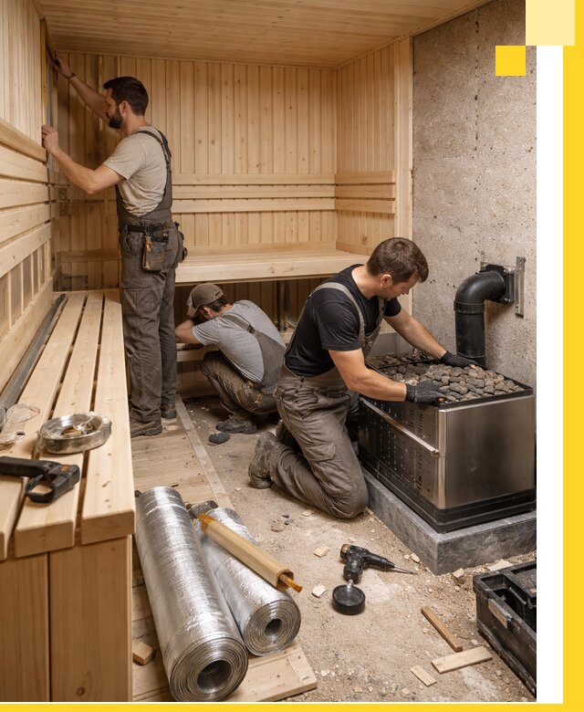 Индивидуальные сауны на заказ в Каспийске под ключ, проект и монтаж