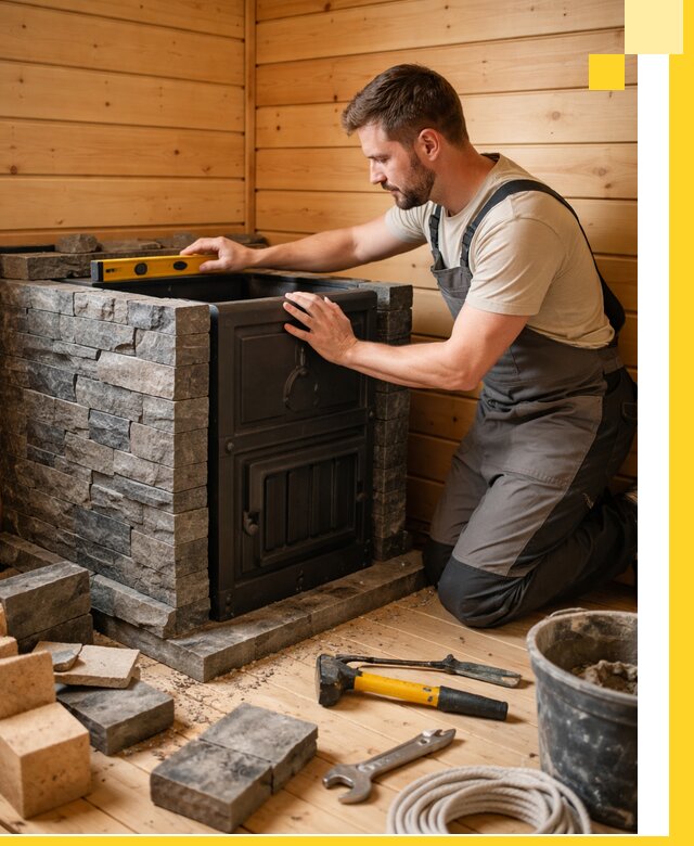 Производство и установка печей для саун под ключ в Каспийске