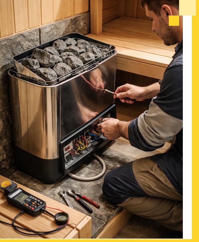 Продажа и установка электрокаменок для саун в Каспийске