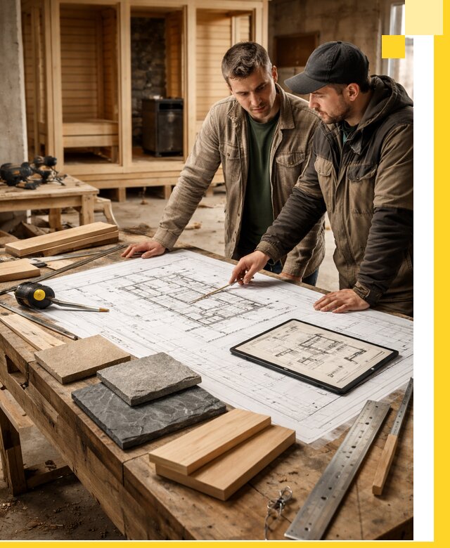 Проекты бань под ключ и планы строительства в Каспийске