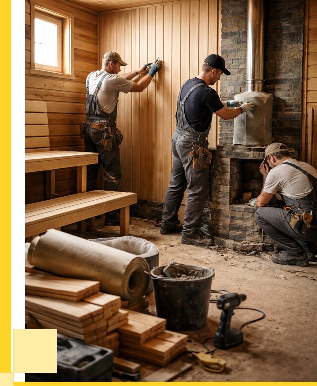 Ремонт бань под ключ в Каспийске от 45815 р. | ЭриданКсп