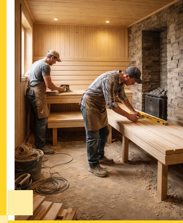 Отделка бани в Каспийске: внутренняя отделка от 3054 р. | ЭриданКсп