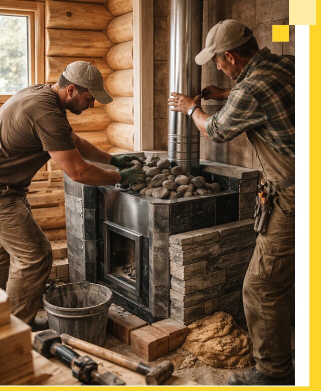 Строительство и отделка русских бань под ключ в Каспийске