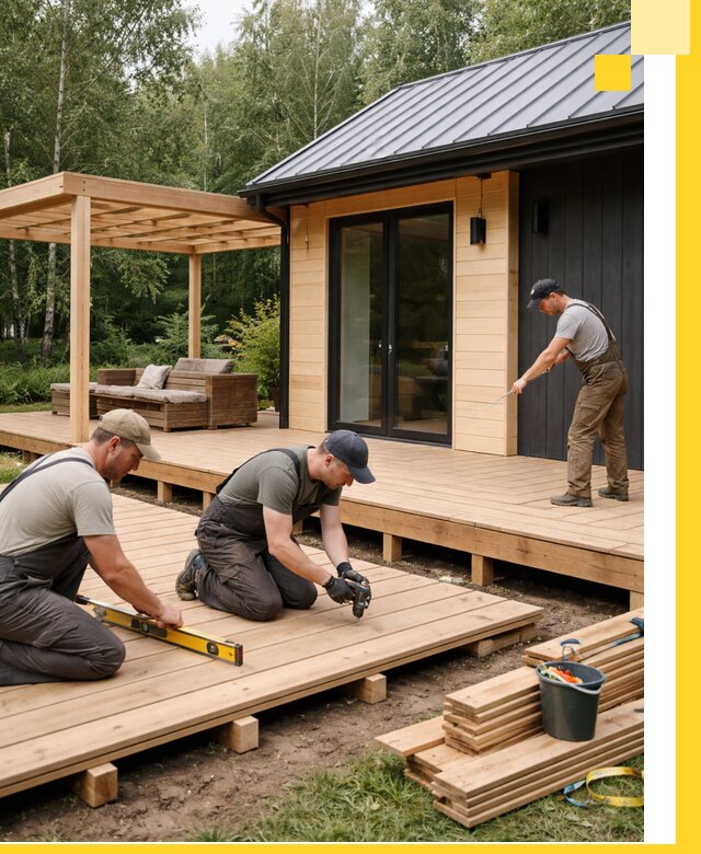 Строительство бань с террасой и бассейном под ключ в Каспийске