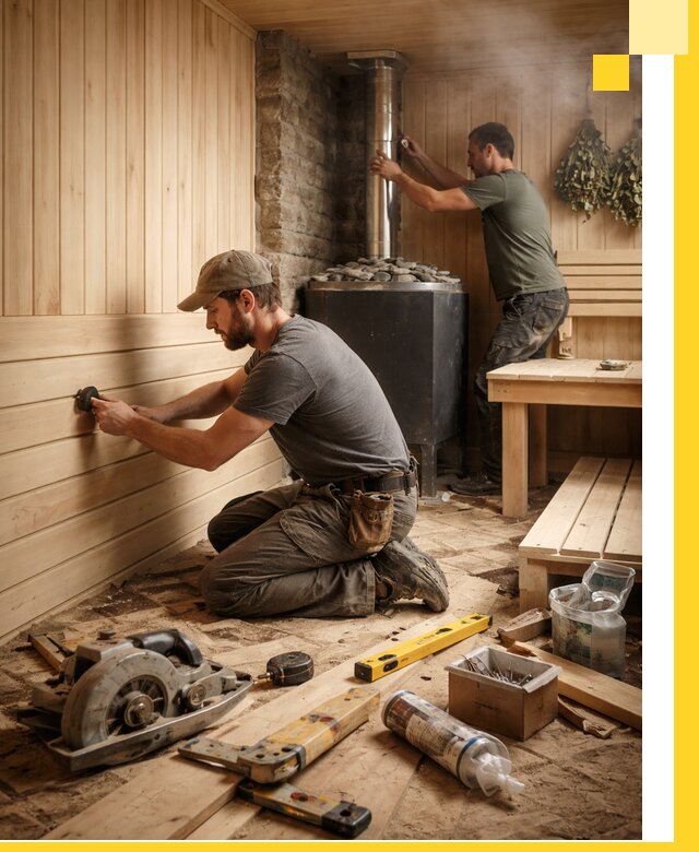 Полное строительство и оснащение парных под ключ в Каспийске