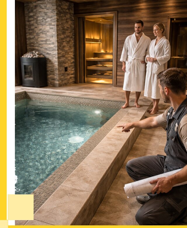 Проект бани с бассейном под ключ в Каспийске от 66177 р. | ЭриданКсп