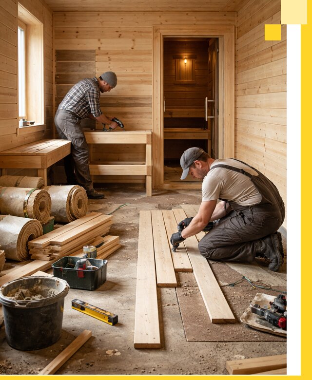 Индивидуальный проект бани с комнатой отдыха под ключ в Каспийске