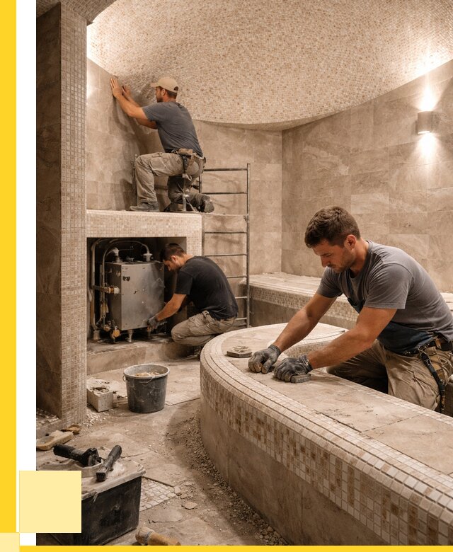 Монтаж хамамов под ключ в Каспийске от 254525 р. ЭриданКсп